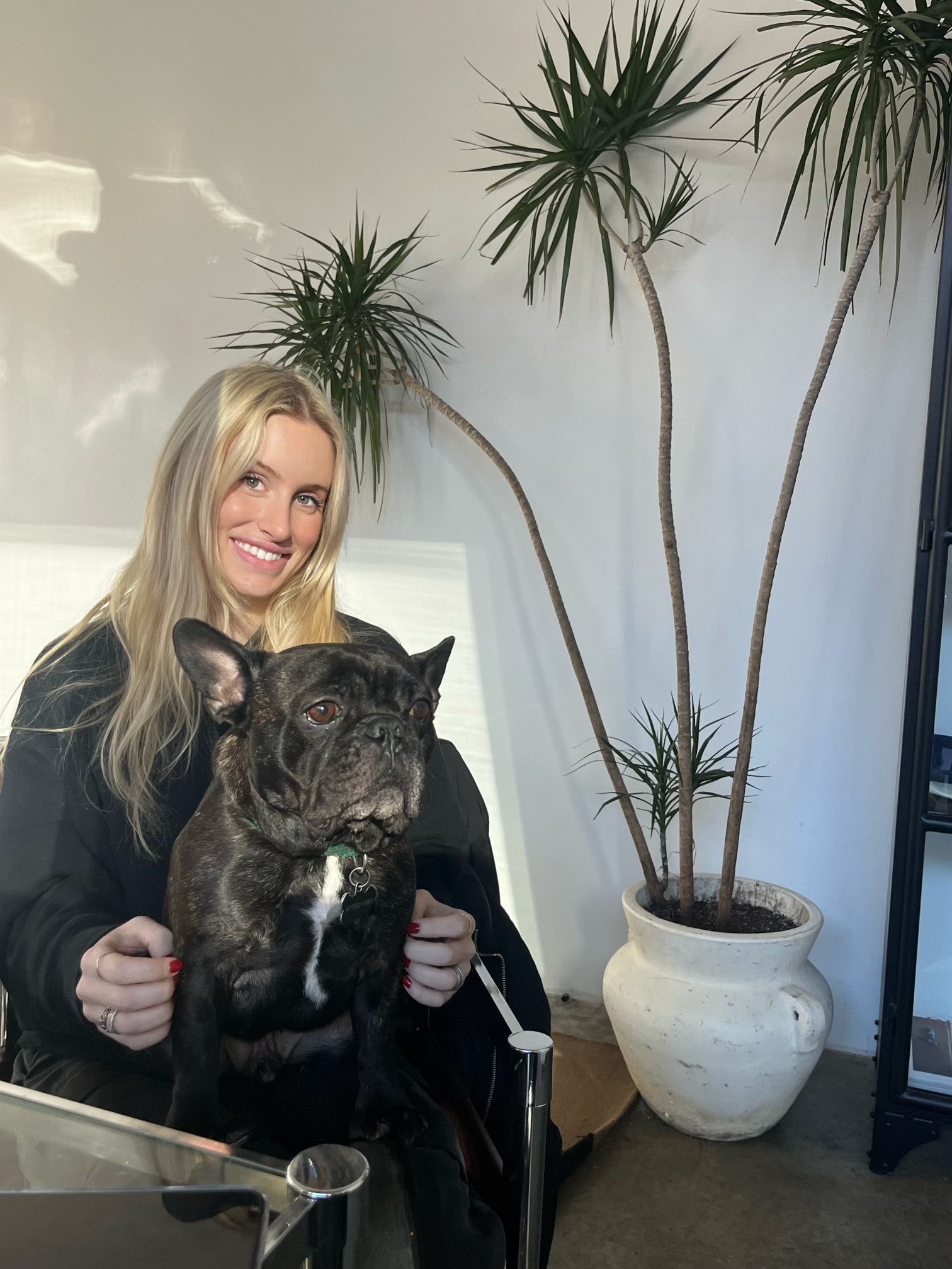 A photo of me and my French Bulldog Oliver