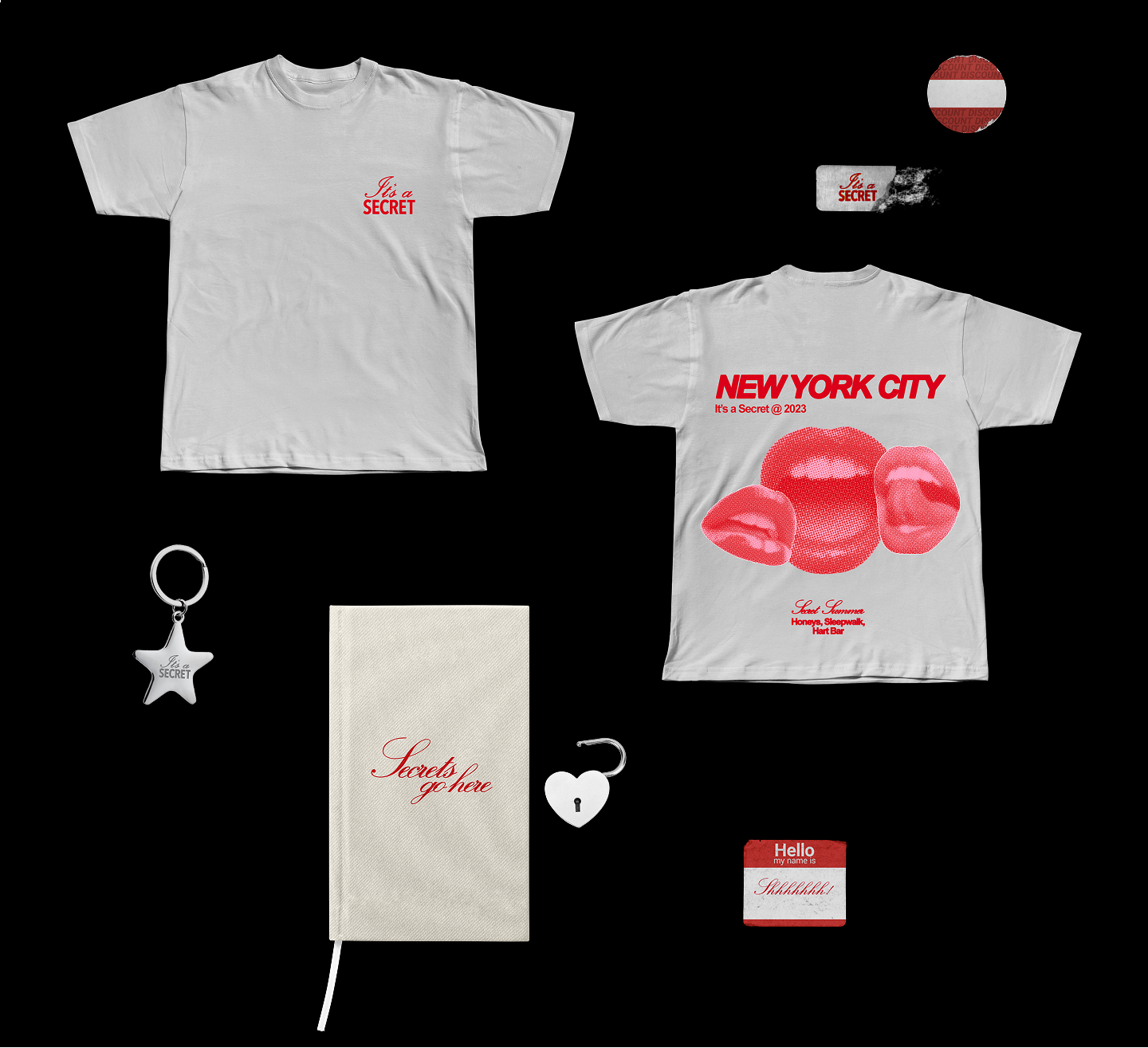 Social media flyers for It's a Secret